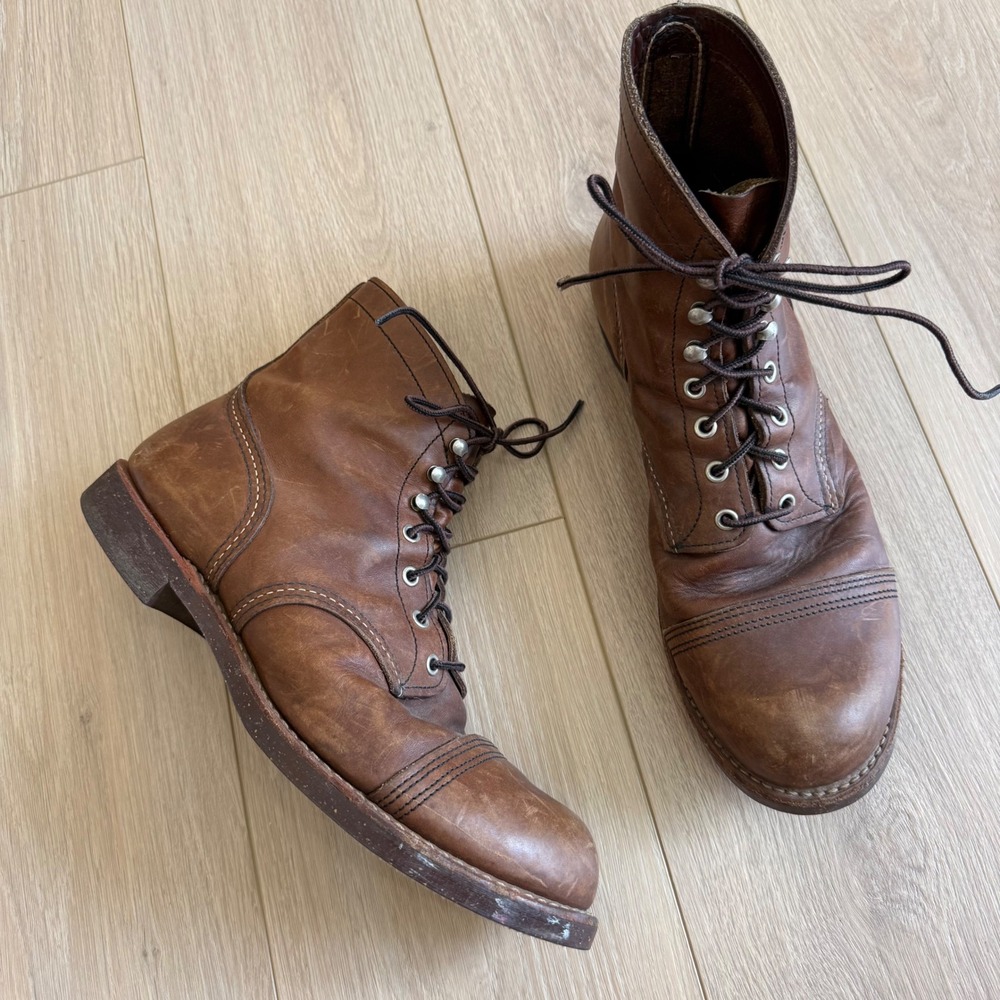 Red Wing Iron Ranger 8111 Amber Harness Leather Boots Mens 11.5 D USA Made - Picture 3 of 11